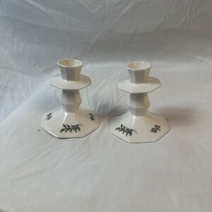 Nikko Happy Holidays Christmas Candle Stick Holders (2) Japan